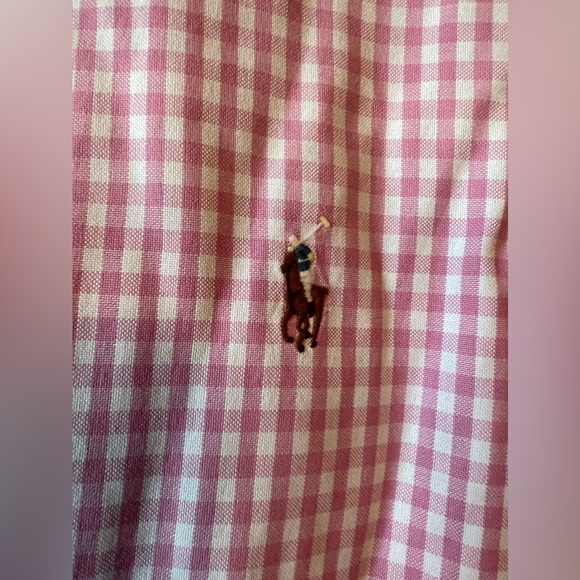 Ralph Lauren button down, pink checkered, Large, Classic fit - Picture 2 of 4